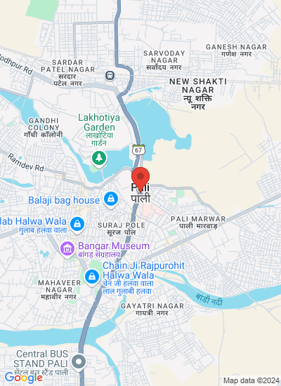 Map showing Pali, India