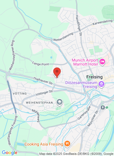 Map showing Freising, Germany