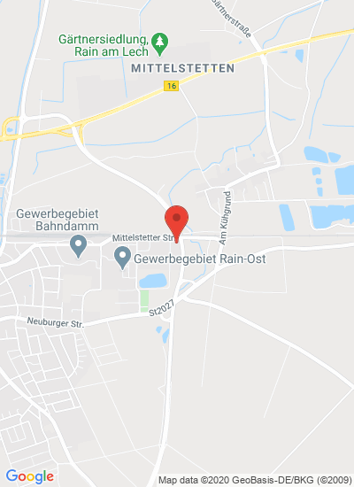 Map showing Rain, Germany