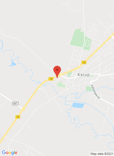Map showing Karup, Denmark