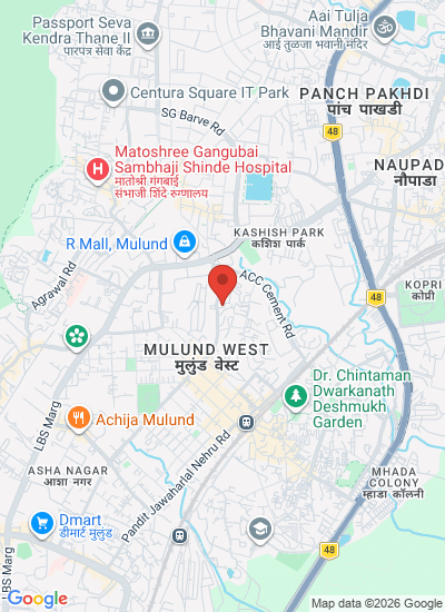 Map showing Mumbai, India