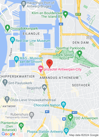 Map showing Antwerp, Belgium