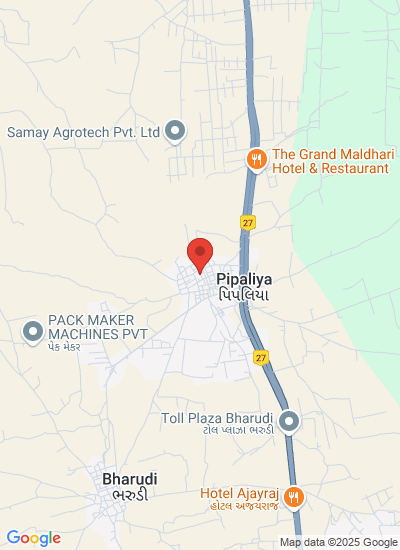 Map showing Rajkot, India