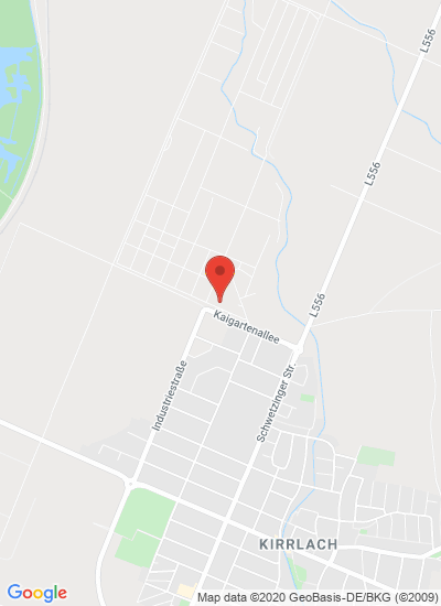 Map showing Waghausel, Germany