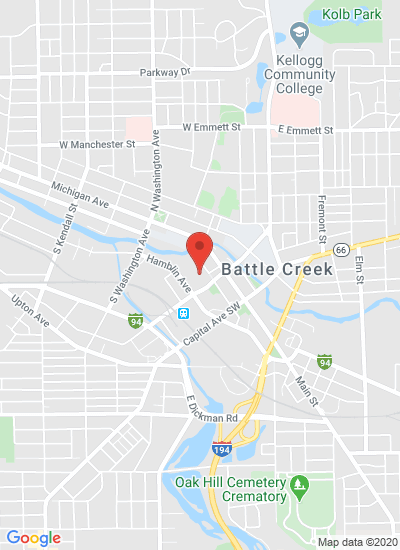 Map showing Battle Creek, United States