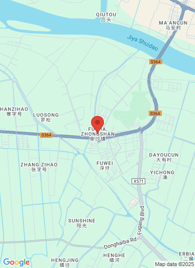 Map showing Zhongshan Shi, China