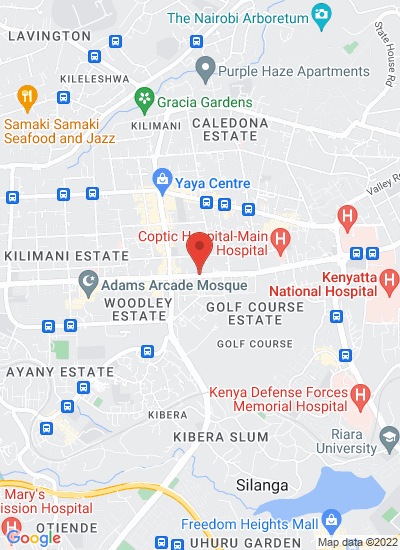 Map showing Nairobi, Kenya