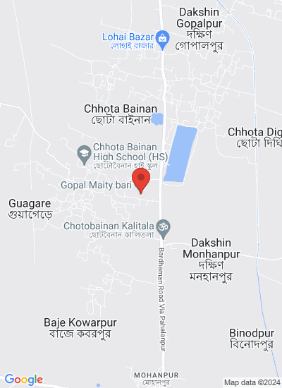 Map showing Kolkata, India