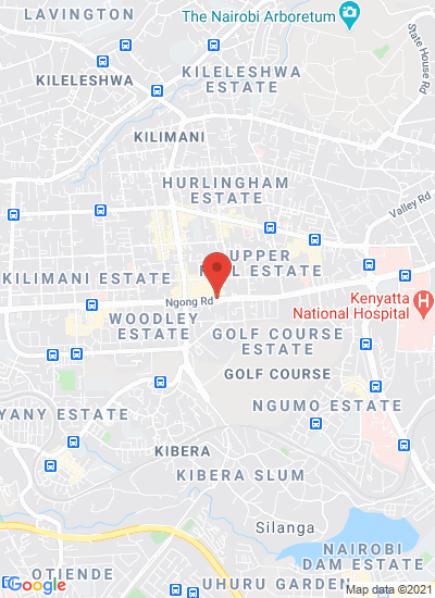 Map showing Nairobi, Kenya