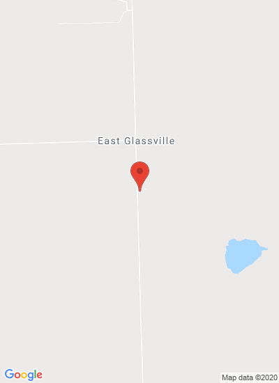 Map showing Glassville, Canada