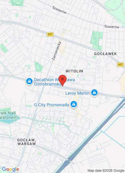 Map showing Warsaw, Poland