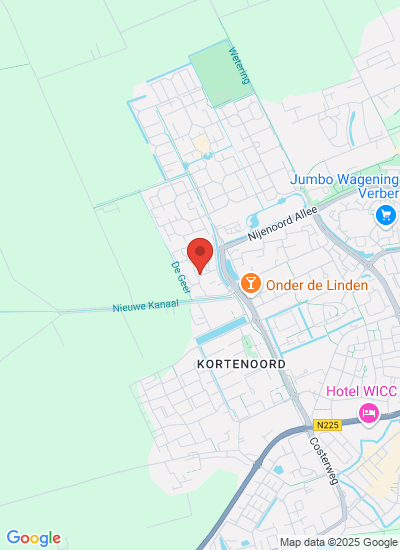 Map showing Wageningen, Netherlands