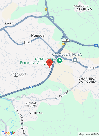 Map showing POUSOS, Portugal