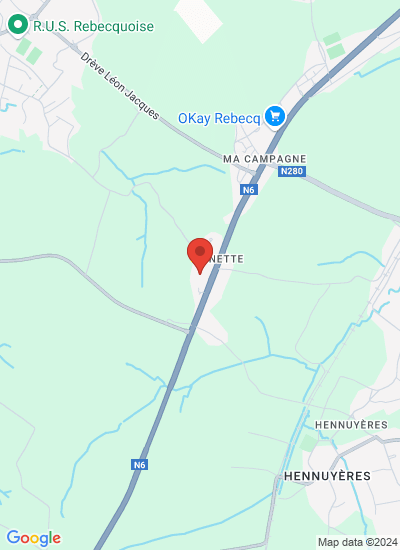 Map showing Rebecq-Rognon, Belgium