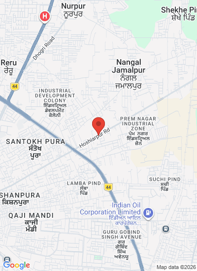 Map showing Jalandhar, India