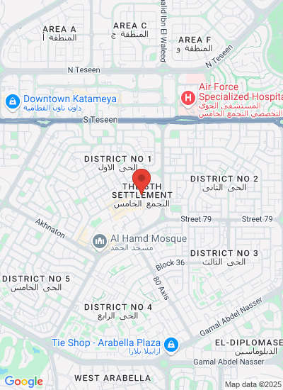 Map showing The Fifth Settlement, Egypt