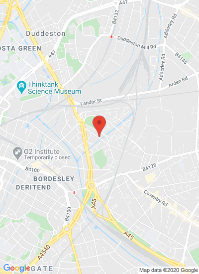 Map showing Birmingham, United Kingdom