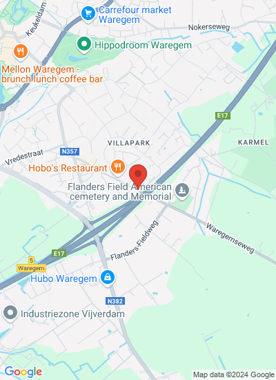 Map showing Waregem, Belgium