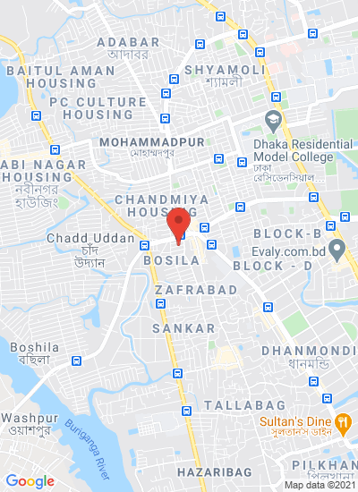 Map showing Dhaka, Bangladesh