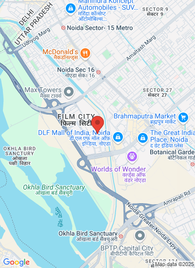 Map showing Noida, India