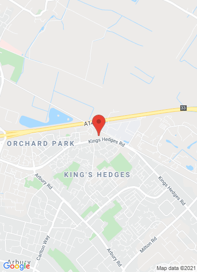 Map showing Cambridge, United Kingdom