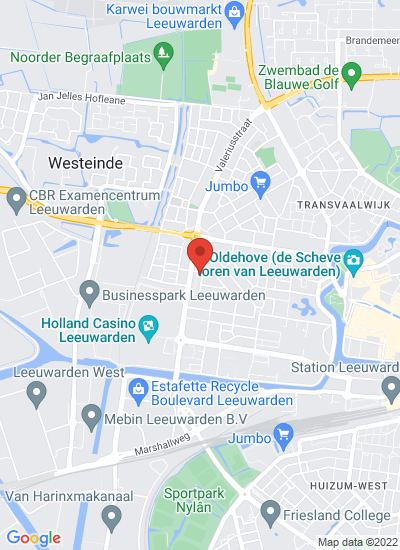 Map showing Leeuwarden, Netherlands