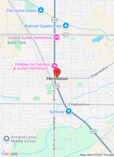 Map showing Hermiston, United States