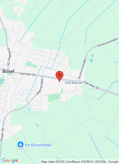 Map showing Bösel, Germany