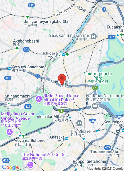 Map showing Chiyoda City, Japan