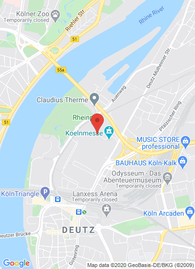 Map showing Cologne, Germany