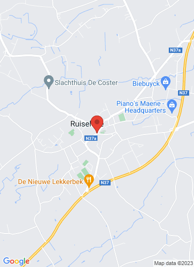 Map showing Ruiselede, Belgium