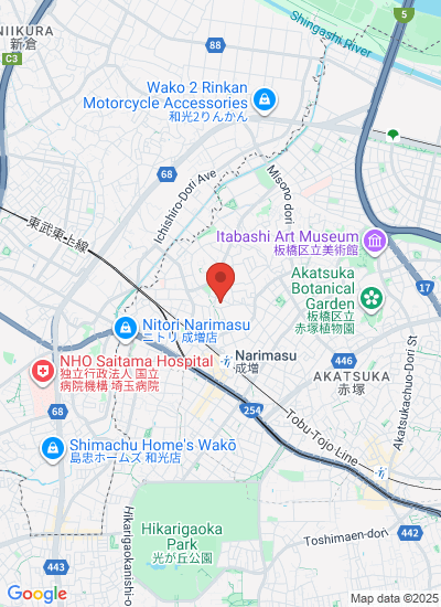 Map showing Tokyo, Japan