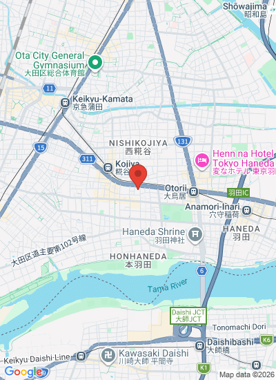 Map showing Ota-ku, Japan