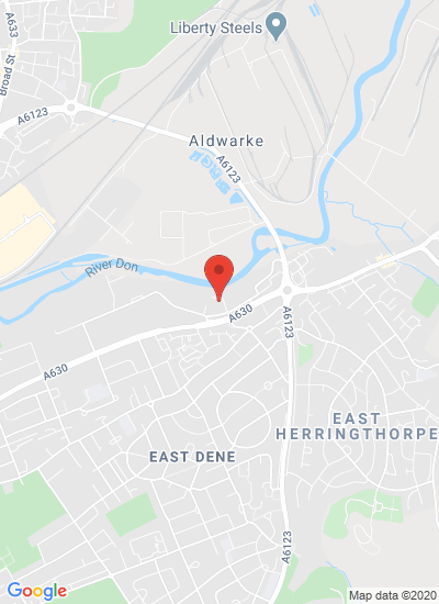 Map showing Rotherham, United Kingdom