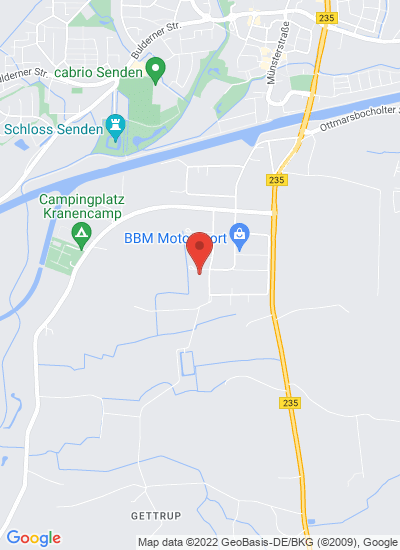 Map showing Senden, Germany