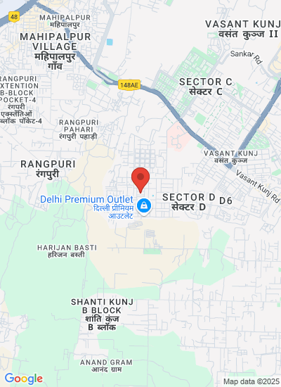 Map showing New Delhi, India