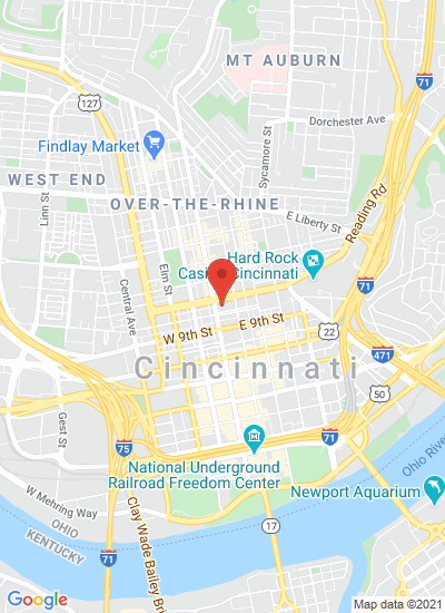 Map showing Cincinnati, United States
