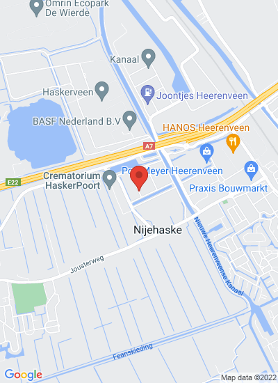 Map showing Heerenveen, Netherlands