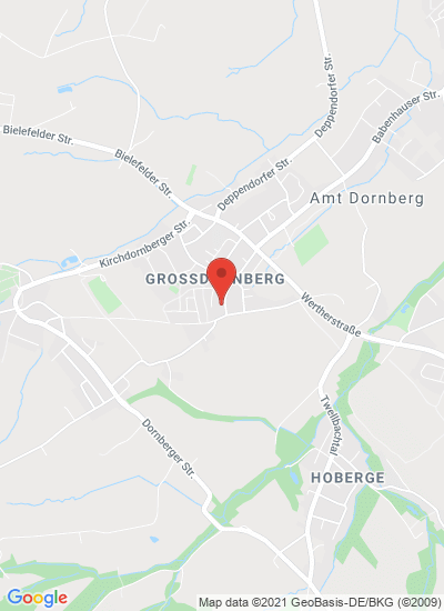 Map showing Bielefeld, Germany