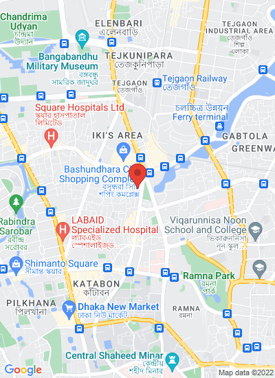 Map showing Dhaka, Bangladesh