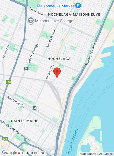 Map showing Montreal, Canada