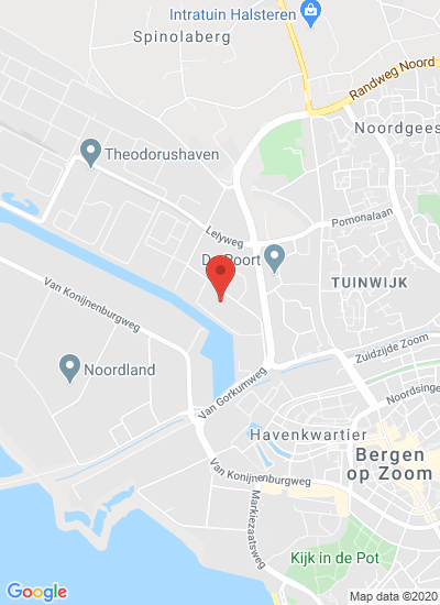 Map showing Bergen op Zoom, Netherlands