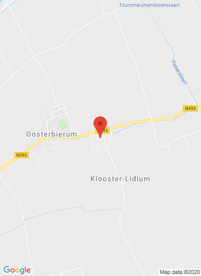 Map showing Oosterbierum, Netherlands