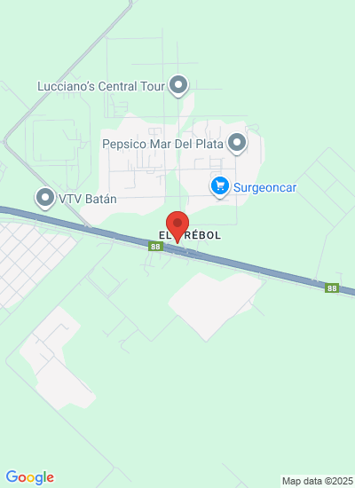 Map showing Mar del Plata, Argentina
