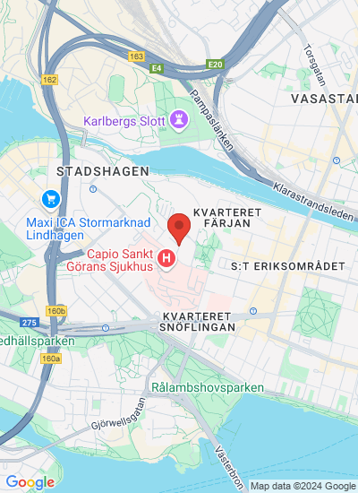 Map showing Stockholm, Sweden