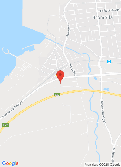 Map showing Bromölla, Sweden