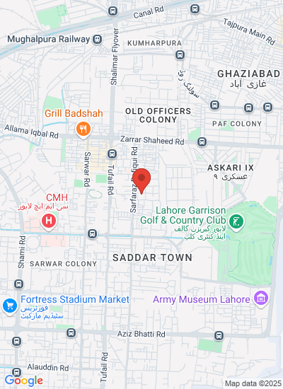Map showing Lahore, Pakistan