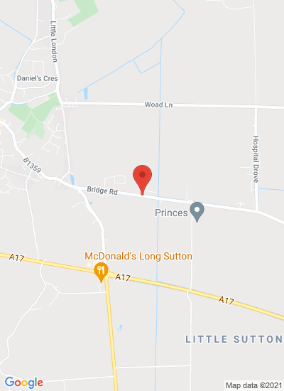Map showing Spalding, United Kingdom