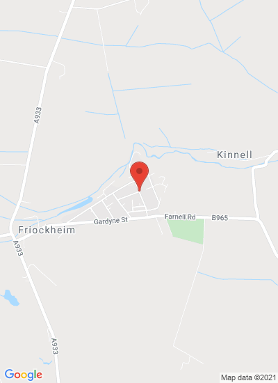 Map showing Friockheim, United Kingdom