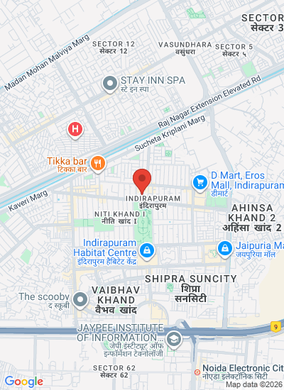 Map showing Indirapuram, Ghaziabad, India